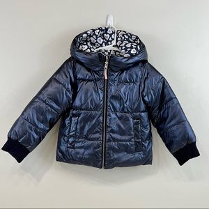 Crewcuts Girls' reversible metallic puffer jacket with eco-friendly PrimaLoft®